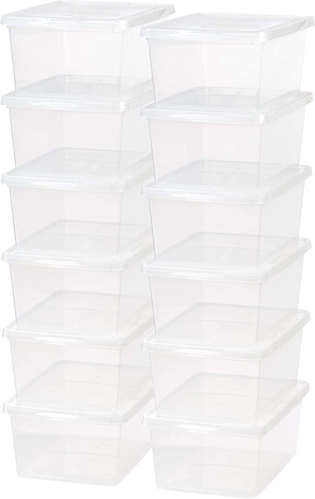 IRIS USA CNL17 17 Quart Clear Storage Box, 12 Pack EKP Solutions